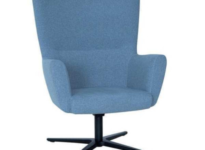 Blue Armchair Wing Chair Designer 1-Seater Modern Cocktail Chair
